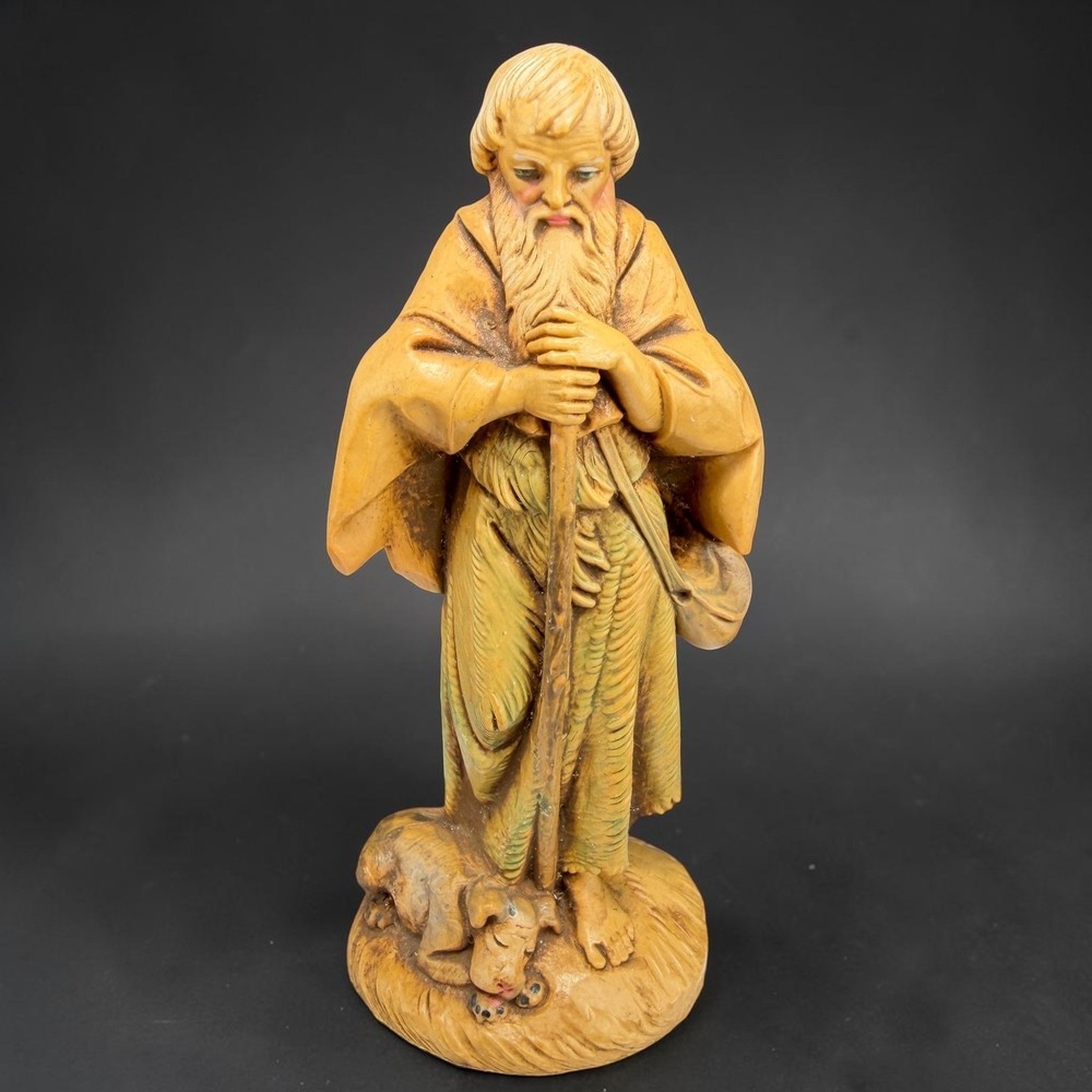 Fontanini Simonetti Depose Italy Shepherd with Lamb Nativity Figurine 1983 VTG